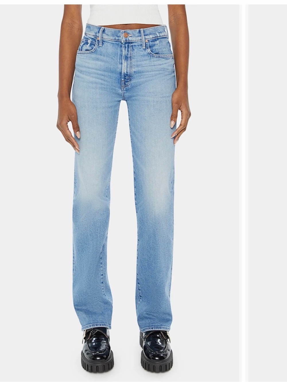 MOTHER Kick It high waist Straight-Leg Jeans